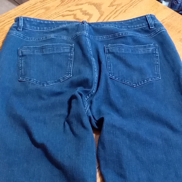 J.Jill WOMENS JEANS 14 DENIM Pants Preowned BLUE Faded Work High Rise Leggings - Picture 4 of 9